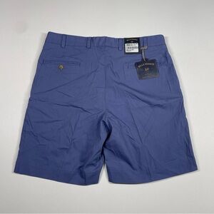 Bills Khakis Shorts Men’s 37 Blue Plain Front Poplin Chino Made In USA NEW